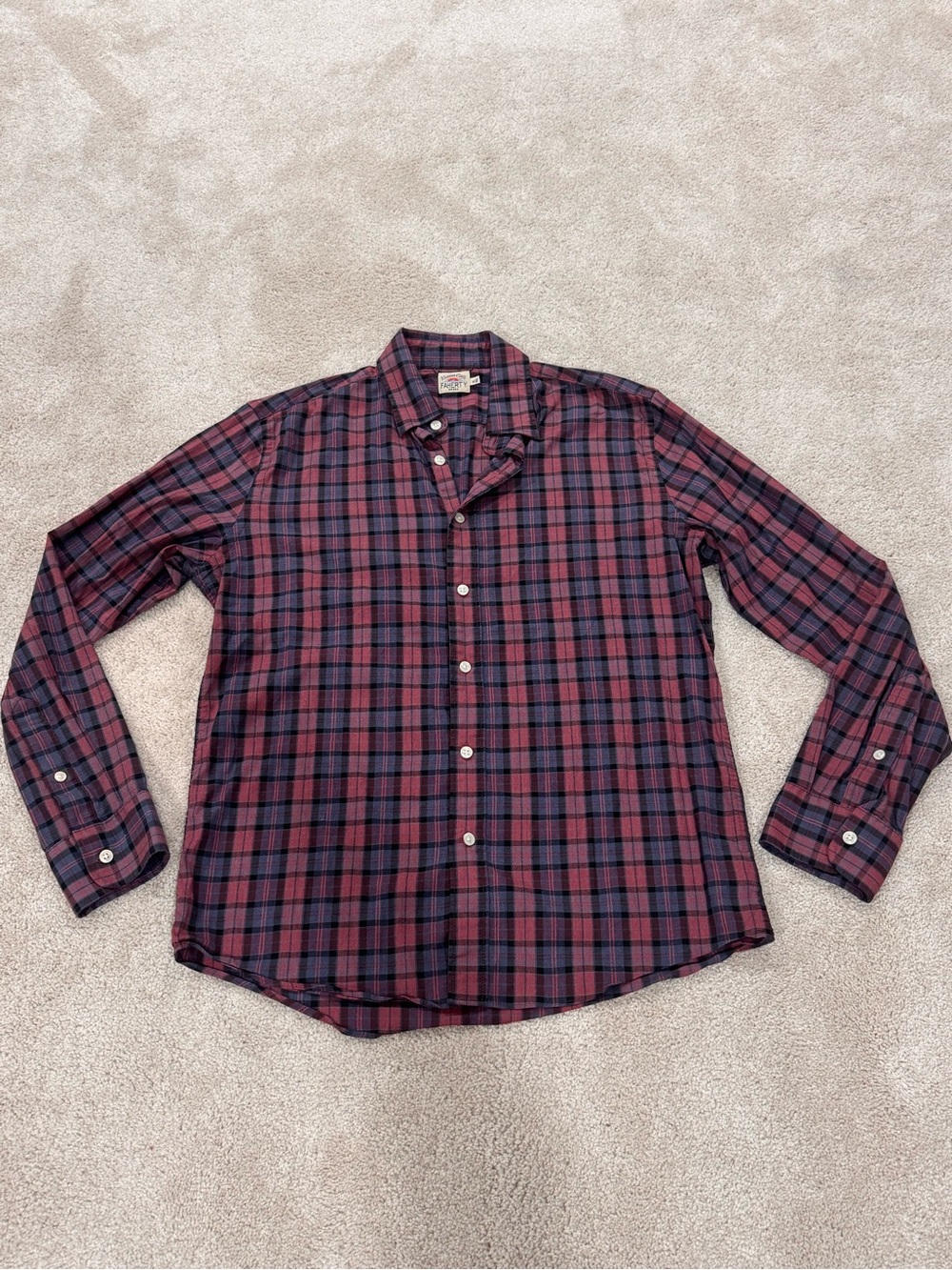 Faherty Men’s M: The Movement Shirt - Point Jewel Plaid